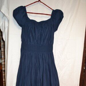 International Concepts navy blue off the shoulder midi dress